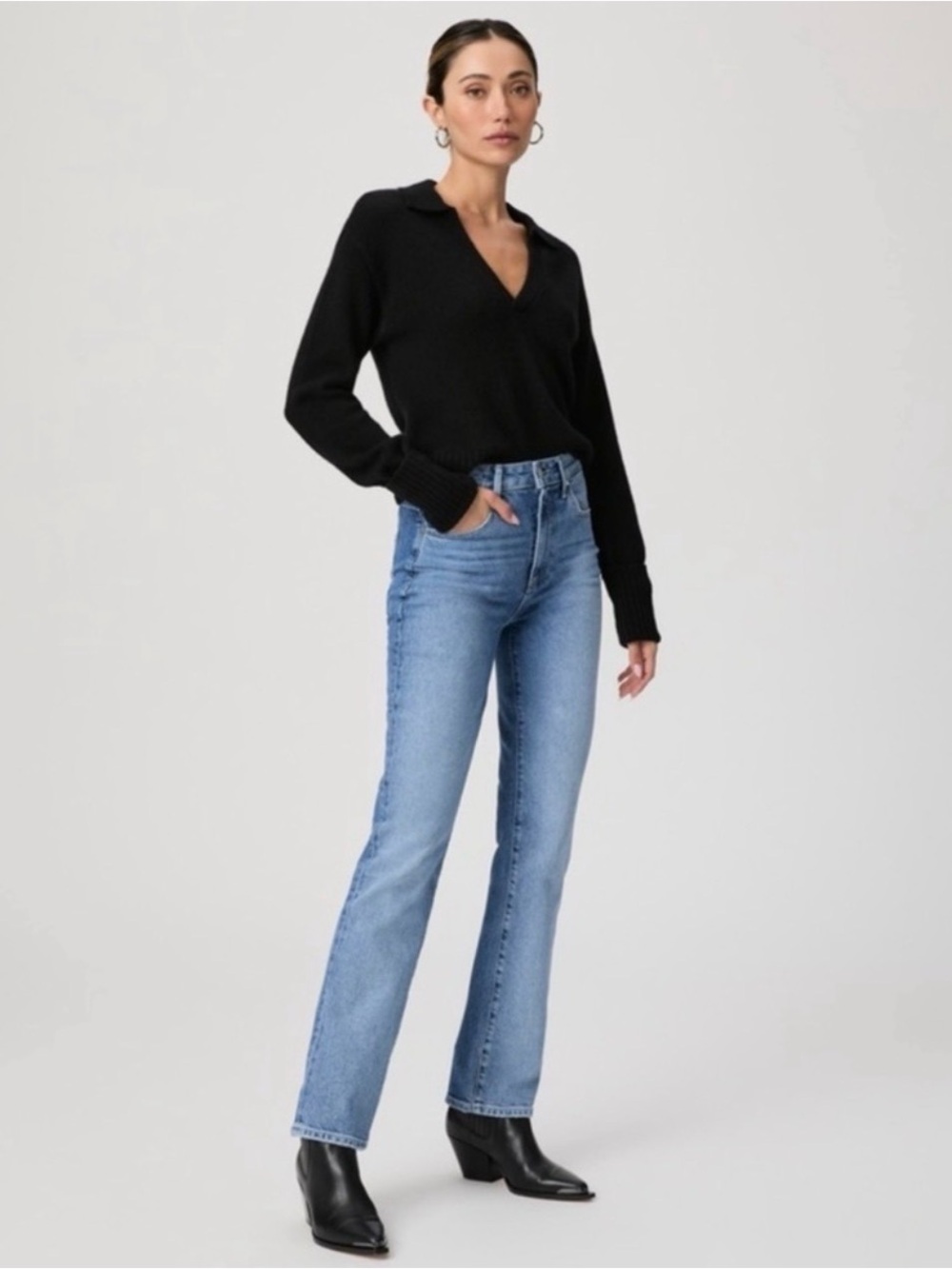 Paige Stella Straight Leg Jeans In Walk Of Fame Women's Size 29